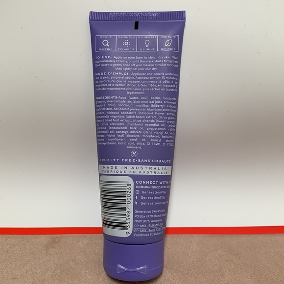 NWT (sealed) Generation Clay brightening purple clay face mask - Picture 2 of 6